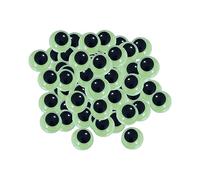 Glow in The Dark Eyes Sticky Self Adhesive for Crafts Handmade DIY Soft Toys 10mm 100pcs, Black White, 10mm 100 pcs