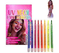 Glow in the Dark Face Paint,Glow in the Dark Paint,Waterproof & Skin-Safe Blacklight Tattoo Markers,Bodypainting Colors Set for Festival Party Decoration,For Glow Party Valentine Gifts (1PCS)