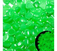 Glow in The Dark Fish Tank Rocks,Green Glowing Rocks Stones Resin Glow in Dark Pebbles for Outdoor Garden, Fish Tank, Aquarium, Landscaping,Driveway Decoration,11 oz