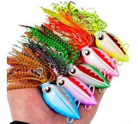 Glow in the Dark Fishing Lure with Weighted Head 3D Eyes Barbed Hook and Slender Silicone Strands For FOR Deep Sea Target Species (40g Color D)