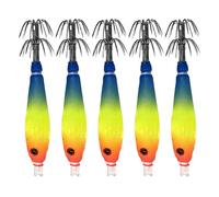 Glow in the Dark Fishing Lures for Night, 5 Pieces Artificial Glow Lures for Lure Lures, Realistic Fishing Lures and for Catfish, Trout, Bass