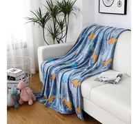 Glow in the Dark Fleece Blanket Throw for Winter, Dinosaur Kids Blanket for Bed, 100 x 150cm Super Soft Plush Gray Blanket for Girls Boys, Warm Gifts for Birthday (Dino Design)