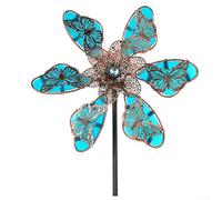Glow in the Dark Fluorescent Butterfly Windmill for Garden Decoration, Design (blue)