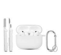 Glow in The Dark for AirPods Pro 3 Case Cover - 2025, Anti-Yellowing & Shock-Proof Soft Silicone Funny Protective Case Compatible with Apple AirPods Pro 3rd Generation with Cleaning Kit, Unisex -White