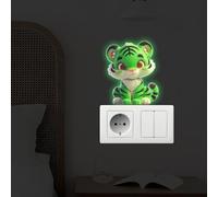 Glow in the Dark For TIGER Wall Decal for Home Office Nursery Decor Removable PVC Night Light Sticker for Plastic Metal Glass