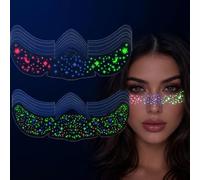 Glow in the Dark Freckles Face Tattoos,12pcs Glitter Freckles Face Tattoo