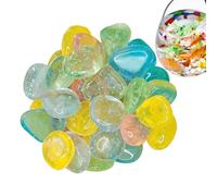 Glow in the Dark Garden Pebbles - Pebble Stones | Resin Small Vibrant Stones | Fishfish Rocks | Bright Pebbles Decoration for Garden Landscape Garden