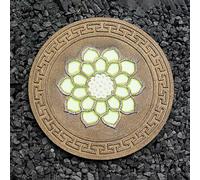 Glow in The Dark Garden Stepping Stones, All-Weather Decorative Foot Stones for Flower Beds and Backyards