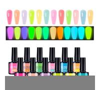 Glow in the Dark Gel Polish, Manicure Nail Polish, Manicure Supplies Portable for Salon Travel Stage Performance Photo Sessions Wedding Music Festival