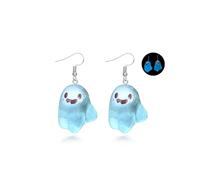 Glow in the Dark Ghost Earrings for Women Halloween Ghost Earrings Cute 3D Ghosts Earring Dangle Halloween Costumes Woman 2025, Zinc, No Gemstone