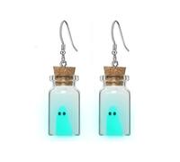 Glow in the Dark Ghost Earrings Halloween Ghost Earrings Cute Ghosts Earring Dangle Halloween Costumes Woman 2025 Halloweens Jewelry Gifts for Women, Zinc, No Gemstone