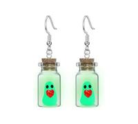 Glow in the Dark Ghost Earrings Halloween Ghost Earrings Cute Ghosts Earring Dangle Halloween Costumes Woman 2025 Halloweens Jewelry Gifts for Women, Zinc, No Gemstone