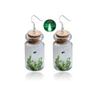 Glow in the Dark Ghost Earrings Halloween Ghost Earrings Cute Ghosts Earring Hangle Halloween Costumes Woman 2025 Halloween Jewellery Gifts for Women, Glass, No Gemstone