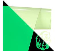 Glow in The Dark Heat Transfer Vinyl, 12" × 10ft Reflective Vinyl, Iron on Vinyl Rolls for DIY t-Shirts and Fabrics (Glow in The Dark - Light Green, 12 in x 5 ft)