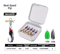 Glow in the Dark Ice Shrimp Fly Fishing Lure Set with Construction and Reflective Spinner Propeller to Mimic Natural Aquatic Prey (E)