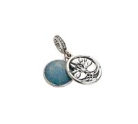 Glow-in-the-dark Infinity Tree Double Dangle Charm - female - Pandora - Necklaces - Gray - ONE SIZE - Accessories ONE SIZE