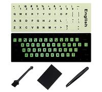 Glow in The Dark Keyboard Sticker [4 in 1], Luminous Replacement English Letter Keyboard for Laptop, Desktop & Notebook