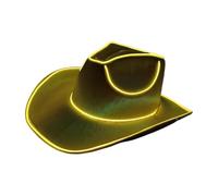 Glow in the Dark LED Cowboy Hat, Sparkly Neon Light Up Cowgirl Hat, Disco Western Costume Headwear, Ideal for Disco Birthday Halloween Parties Dress Up Cosplay Costume Accessories for Men Women
