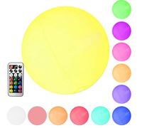 Glow in the Dark Light Up Beach Ball - Jumbo Pool Wet with 13 Color Changing LED Lights and Remote Control, Floating Party Balloon for Pools Beaches | Fun Event Outdoor Decor