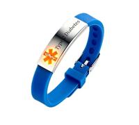 Glow in The Dark Medical Alert Bracelet, Personalised Engraved Meds Info Silicone Band