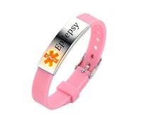 Glow in The Dark Medical Alert Bracelet, Personalised Engraved Meds Info Silicone Band