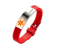 Glow in The Dark Medical Alert Bracelet, Personalised Engraved Meds Info Silicone Band