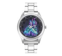 Glow in The Dark Mermaid Tail Mens Watches Print Analog Quartz Watch Business Wristwatch Casual
