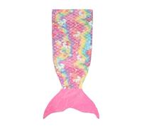 Glow in The Dark Mermaids Tail Blanket, Soft Warm Plush Fleece Sleeping Bag Cuddly Blanket 155 x 51 cm Fish Scale Pattern Pink Unicorn, Fish Scale Pattern, Fantasy Mermaid