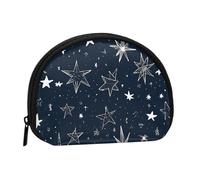 (Glow In The Dark) Mini Shell Pouch Compact Storage Bag Portable Cosmetic Bag Small Coin Purse With Zipper For Women, Black, One Size, Stylish