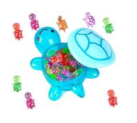 Glow in The Dark Mini Turtle Figurines Set with Storage Box,17cm Luminous Turtle & 60Pcs 2cm Tiny Resin Animals,Sea Creatures Toys for Aquarium Decor,Fairy Garden,Party Favors,Kids Gifts