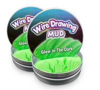 Glow in the Dark Mud - 2 x Squeezable Exciting Putties Non-Toxic Long Lasting Non-Drying Stress Relief Hand Exercise Science Learning & Fun for Kids