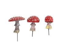 Glow in The Dark Mushroom Garden Decor Statue Micro Landscape for Bonsai Outdoor Gardens