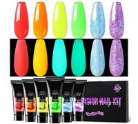 Glow In The Dark Nail Gel,Fluorescent Bright Colors,UV Light Luminous Fingernail Top Gel For Women - Smooth Texture Manicure Supplies, Glow In The Dark Nail Polish For Traveling