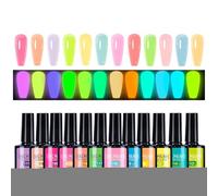 Glow in the Dark Nail Polish,Decorative Nail Polish Gel - Fingernail Colors for Salon Students Travel Music Festival Party Photo Sessions Beauty