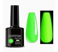 Glow in the Dark Nail Polish, Neon Green Gel Nail Polish, Fluorescent UV LED Soak Off Gel Polish, Luminous Green Nail Varnish for Home Manicure, 7.5ml