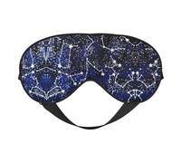 Glow in The Dark Night Mask Soft Reversible Eye Cover Adjustable Strap Light Blocking Comfortable Rest