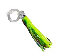 Glow-in-the-Dark Octopus Skirt Fishing Lure 6.5in with Reflective Flash Sheet, Soft PVC Tentacles for Deep Sea Trolling and Boat Fishing(5)