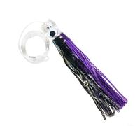 Glow-in-the-Dark Octopus Skirt Fishing Lure 6.5in with Reflective Flash Sheet, Soft PVC Tentacles for Deep Sea Trolling and Boat Fishing(2)