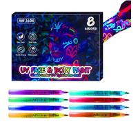 Glow in the Dark Paint Markers, Washable Face Marker for Makeup - Fluorescent Markers for Parties - for Adults, Kids, Girls, Crafts and Art