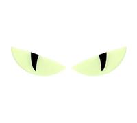 Glow in The Dark Patches Cat Devil's Eyes - Motorcycle Safety Warning Stickers, High Luminescence Night Signal Architecture with Waterproof Reflective Shield for Helmets and Motorbikes