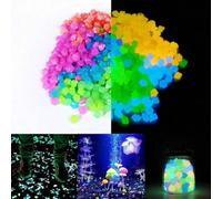Glow in The Dark Pebbles Outdoor,100PCS Glow in The Dark Pebbles,Garden Pebbles Rocks Indoor Outdoor Decor,Glowing Rocks for Garden, Walkway, Pathway, Yard
