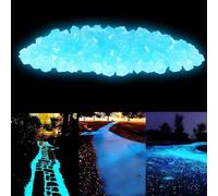 Glow in The Dark Pebbles Outdoor,100PCS Glow in The Dark Pebbles,Garden Pebbles Rocks Indoor Outdoor Decor,Glowing Rocks for Garden, Walkway, Pathway, Yard