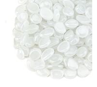 Glow in The Dark Pebbles White 200 PCS, Mini Fish Tank Gravel Stones, Luminous White Stones for Garden Powered by Light or Solar, Garden pebbles for plant pots, Outdoor, Lawn Yard, Walkway,DIY