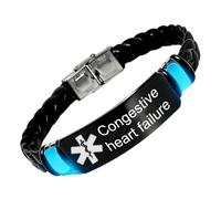 Glow in the Dark Personalised Medical Alert Silicone Bracelet for Diabetic Epilepsy Awareness Custom Luminous Emergency ID Wristband for Men Women, Customised Id Medic Identification Jewellery