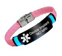 Glow in the Dark Personalised Medical Alert Silicone Bracelet for Diabetic Epilepsy Awareness Custom Luminous Emergency ID Wristband for Men Women, Customised Id Medic Identification Jewellery