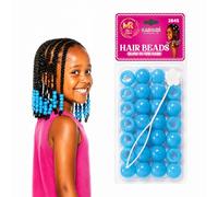 Glow in the Dark Pony Beads Bracelet Set - Multicolour Plastic Barrel Beads for Bracelets, Necklaces, Hair Braids, Keychains & Jewellery Making (Blue)