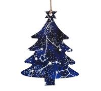 Glow in The Dark Print Christmas Wooden Ornaments pendant DIY Xmas Holiday tree Decorations,Angels,bells