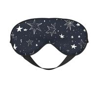 Glow in The Dark Print Sleep Mask Silk Eye Cover Soft Satin Blindfold Elastic Strap Night Eyeshade Travel Nap for Women Men