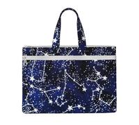 Glow in The Dark Printed Document Bag Teacher Canvas File Tote Bag Pouch for Work, Casual Handbag for Office School Travel Beach