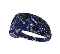 Glow in The Dark Printed Running Headband Women, Foldable Adjustable Width, Non Slip for Workout Washing and Spa